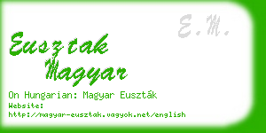 eusztak magyar business card